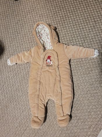 L'Indispensable Hiver : Combinaison Pilote Douillette "My Snowman" - Taille 6 Mois