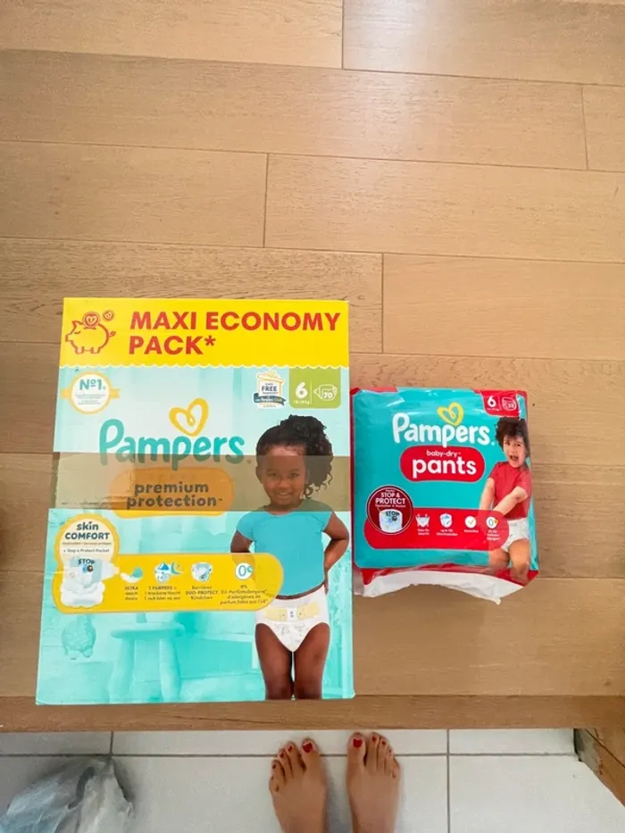 Couches Pampers taille 6