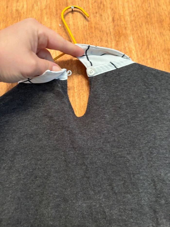 Pull effet chemise dessous - photo numéro 4
