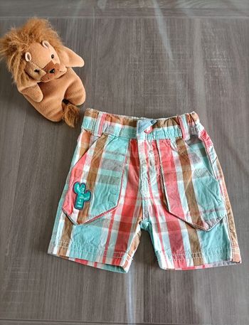 Short bermuda à carreaux DPAM 3 mois