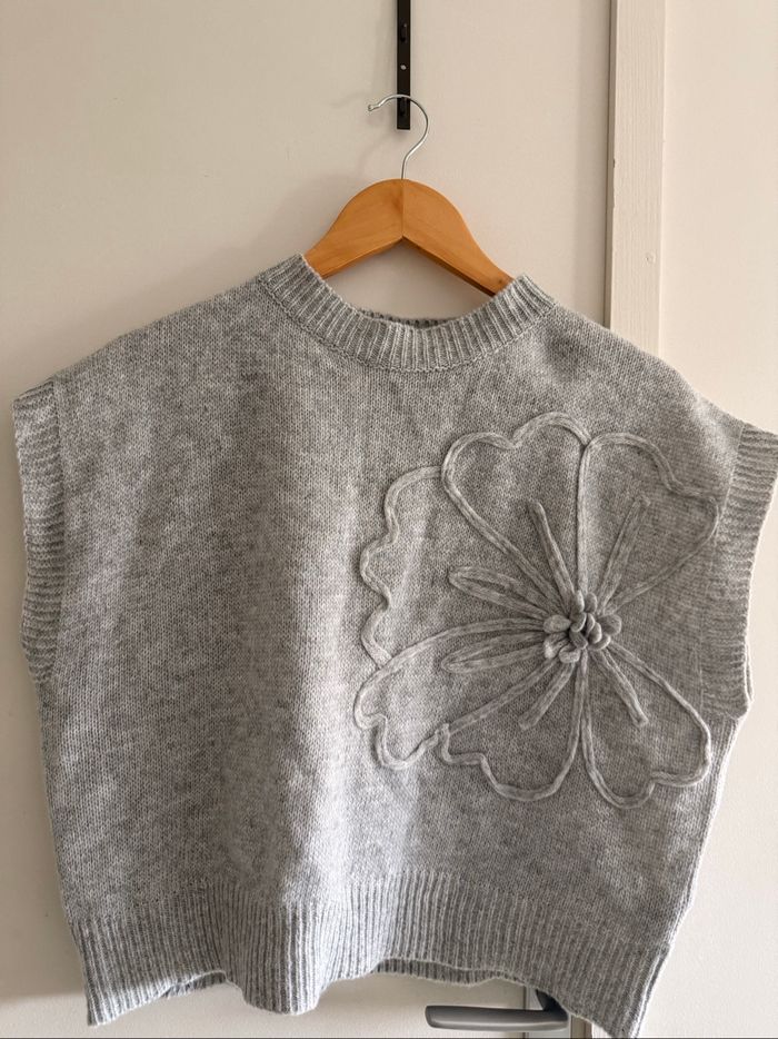 Cardigan sans manche gris - photo numéro 3