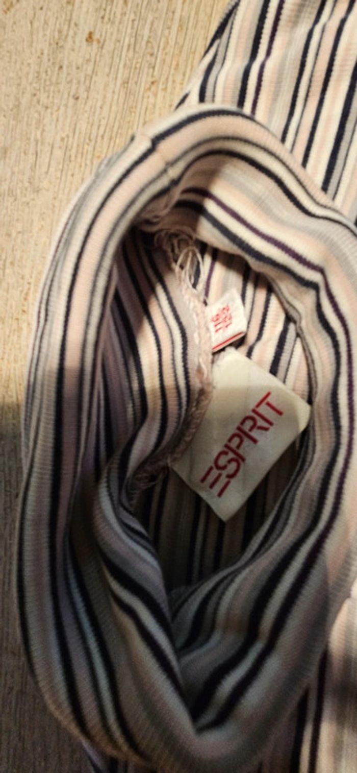 Sous pull manches longues, ligné, Esprit, taille 6/7 ans, bon état - photo numéro 4