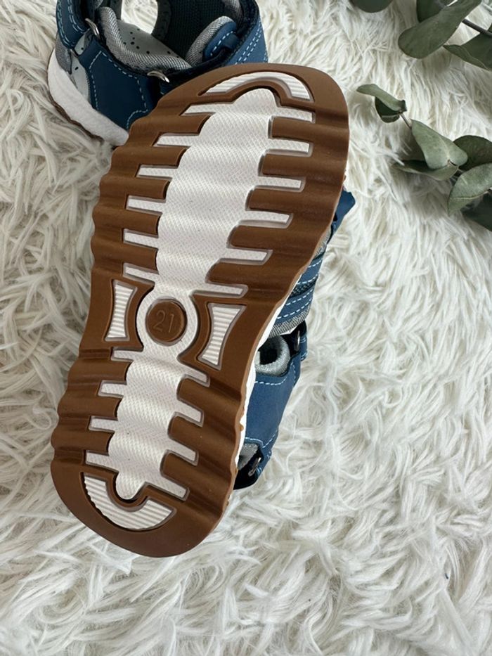 Paire de sandales bleu Rushour taille 21 - photo numéro 4