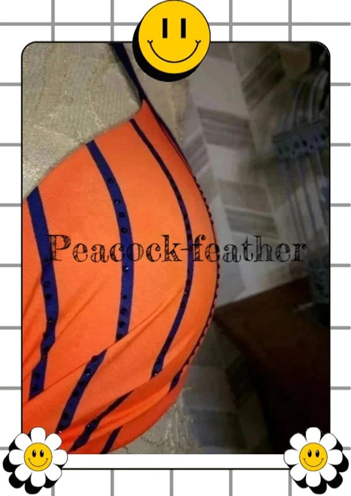👙maillot de bain orange/bleu 36 push up 👙 - photo numéro 10