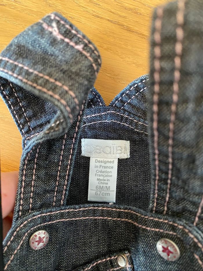 Obaïbi Robe salopette en jean Taille 6 mois - photo numéro 4