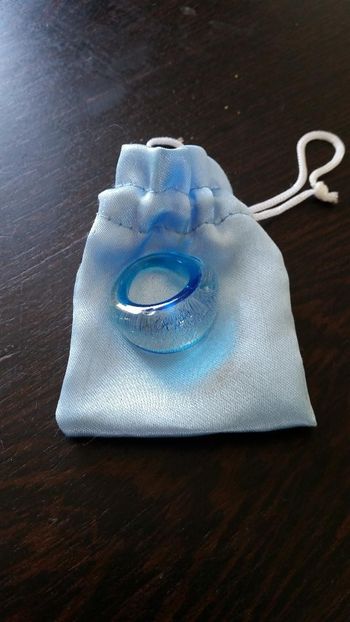Bague bleu argenté 
