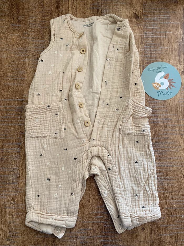 Combinaison en gaze de coton Vertbaudet taille 6 mois