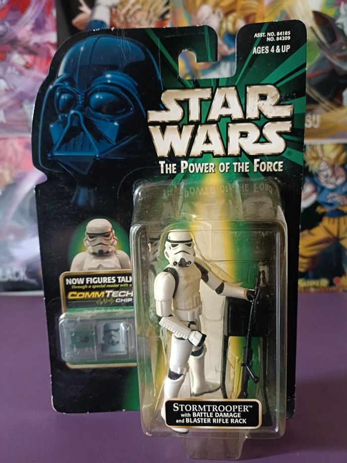 Star Wars Power of the Force Stormtrooper Green Card Kenner 1997 Japan Sticker