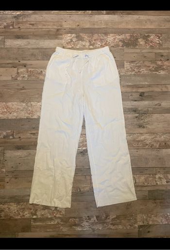 Pantalon en lin blanc