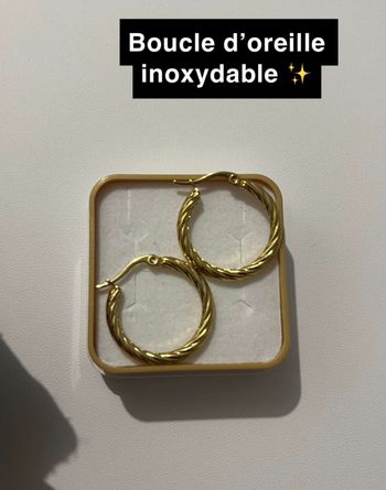 Boucle d’oreille acier inoxydable