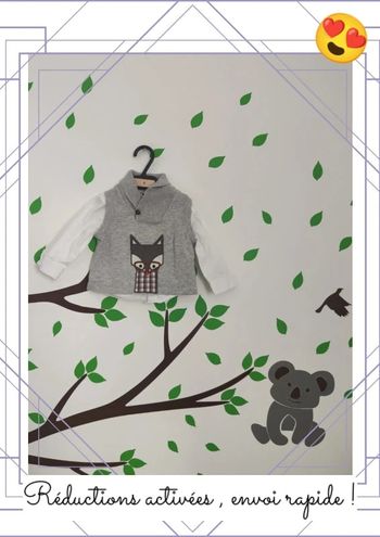 Pull avec chemise 6 mois