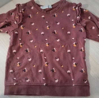 Pull bordeau bébé fille