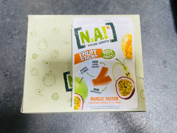N.A! Nature addictive fruit sticks goût mangue passion 10 sachets de 40g