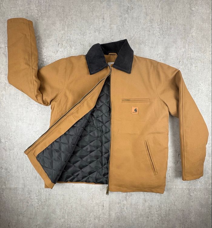 Veste Carhartt Harrington style Detroit • Rework • Taille S • Brown Hamilton / Camel - photo numéro 2
