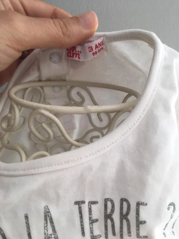 Ensemble fille 3 ans jupe et t-shirt Dpam - photo numéro 6