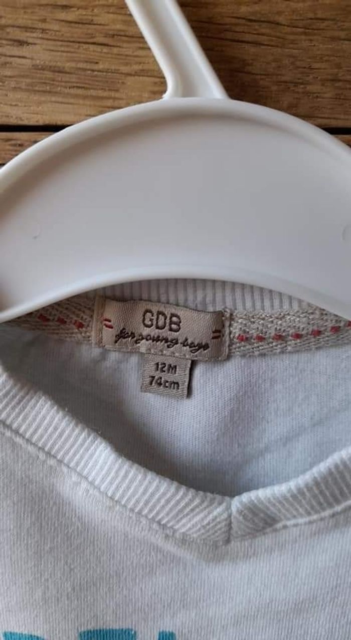 Lot de 4 t-shirts longues manches garçon 74: 9-12 mois - photo numéro 3