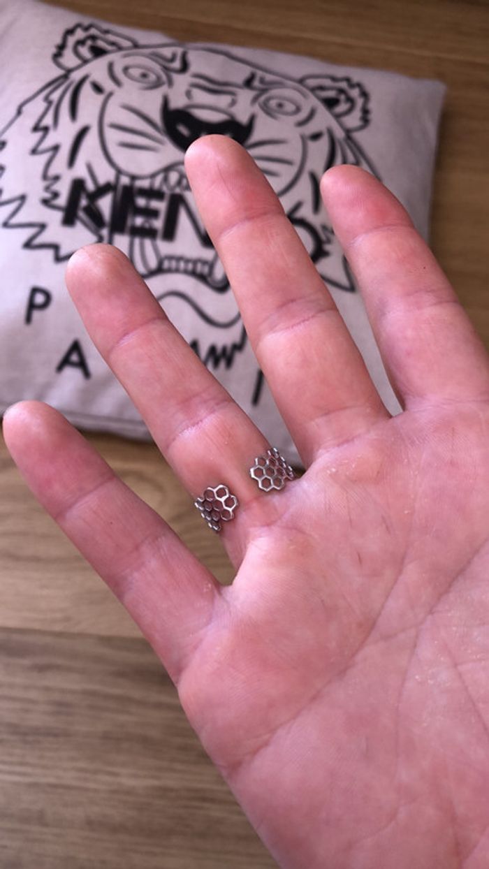 Bague réglable métal argenté minimaliste - photo numéro 3