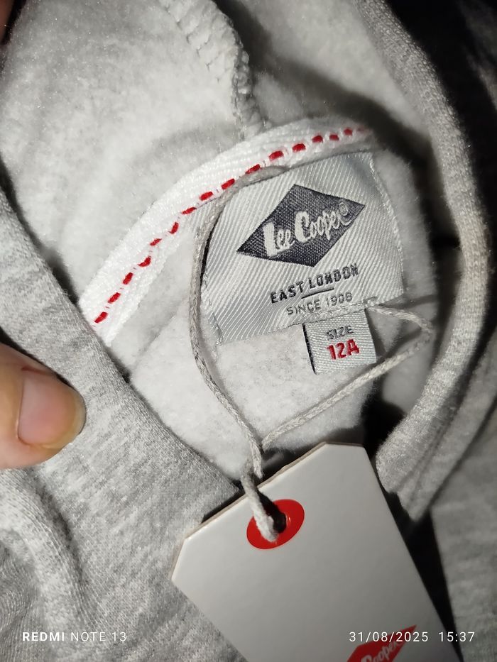 Sweat capuche Lee Cooper 12 ans neuf - photo numéro 6