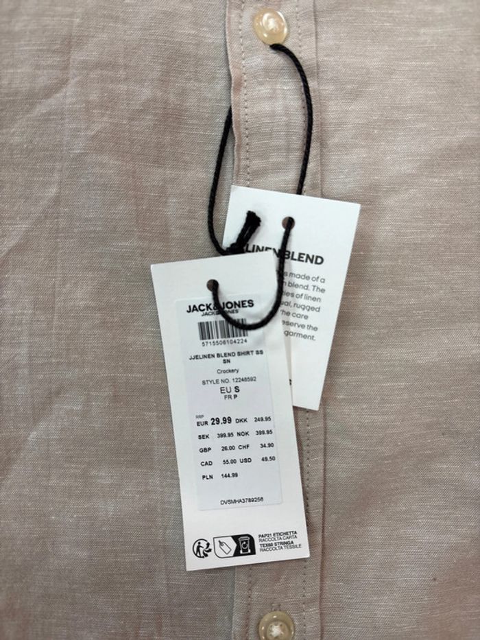 Chemise à manches courtes pour homme Jack & Jones taille S - photo numéro 4