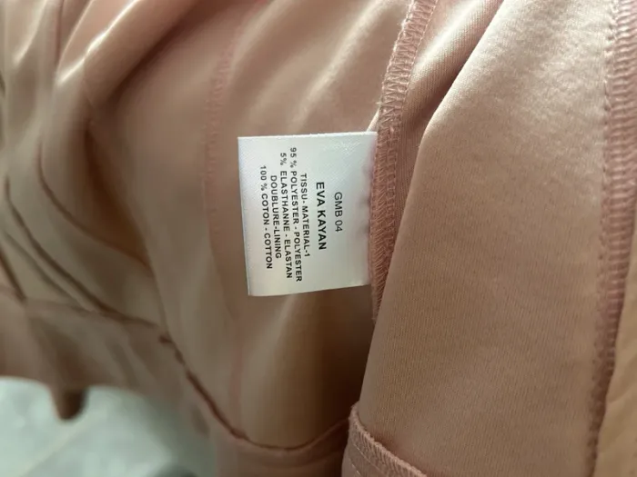 Veste cintrée vintage satinée rose poudré taille 38 - photo numéro 7
