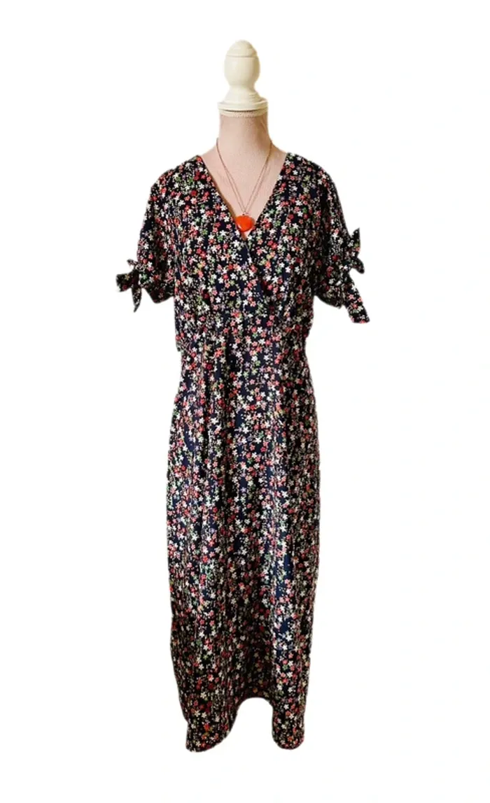 🌺🌿Jolie robe champêtre 38/40 motif liberty cottagecore bohemian floral dress🌸🌿 - photo numéro 6