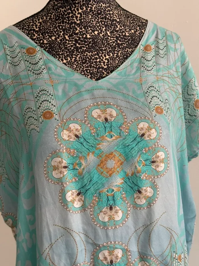 Caftan Mathilde Lordet – 100% soie – Made in France - photo numéro 2