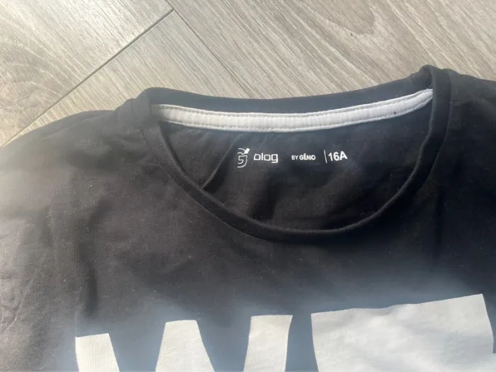 tee shirt noir gemo 16ans - photo numéro 2