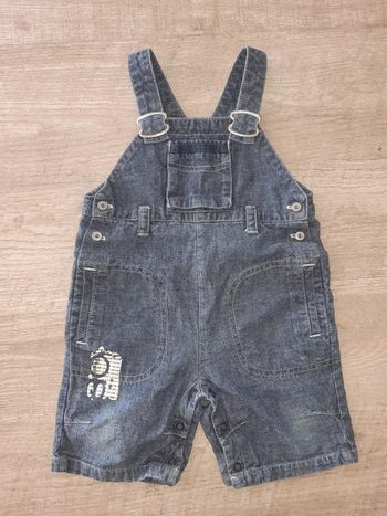 Salopette été en jeans 12 mois obaïbi