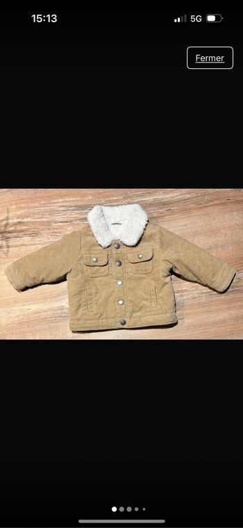 Veste velours côtelé