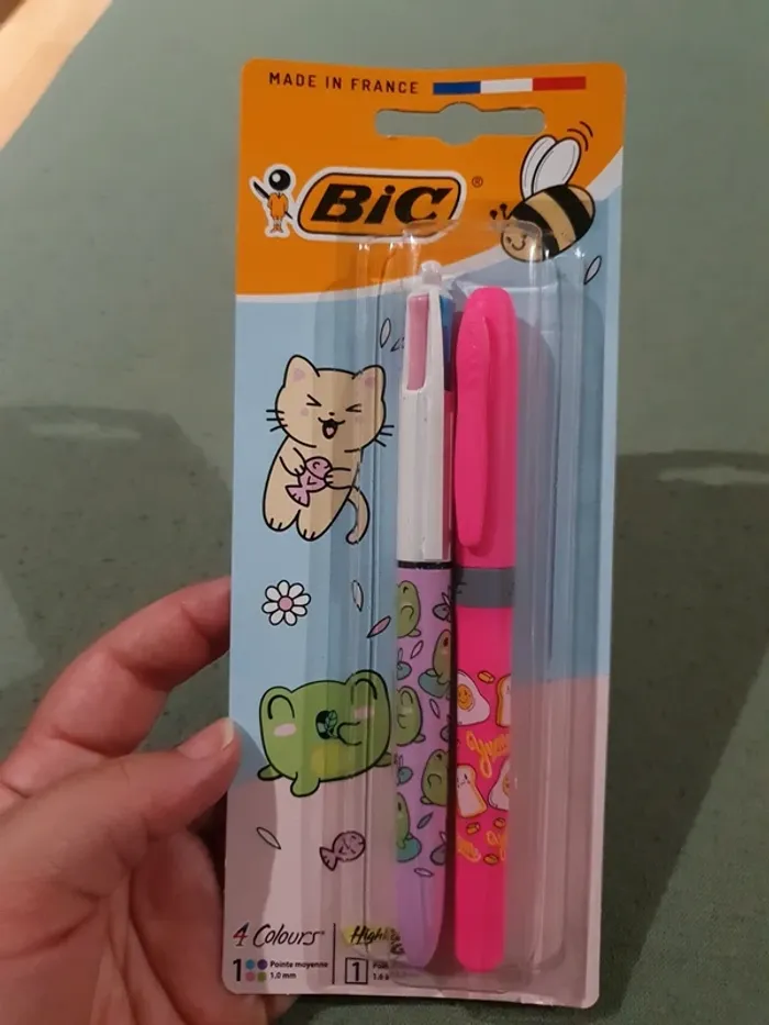 Lot surligneurs maped et bic 4 couleurs - photo numéro 3