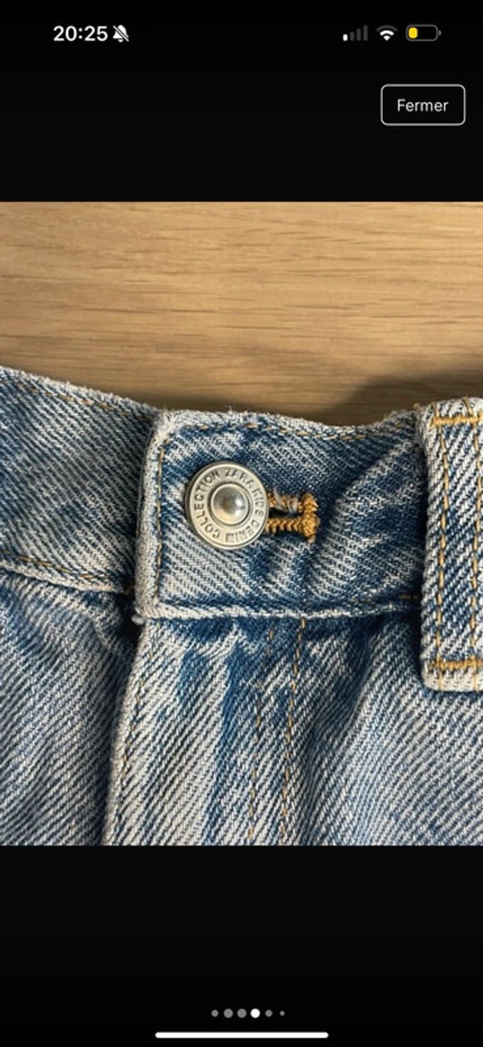 Short en jean bleu Zara - photo numéro 4