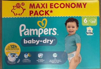 Maxi pack Pampers taille 6 baby dry 