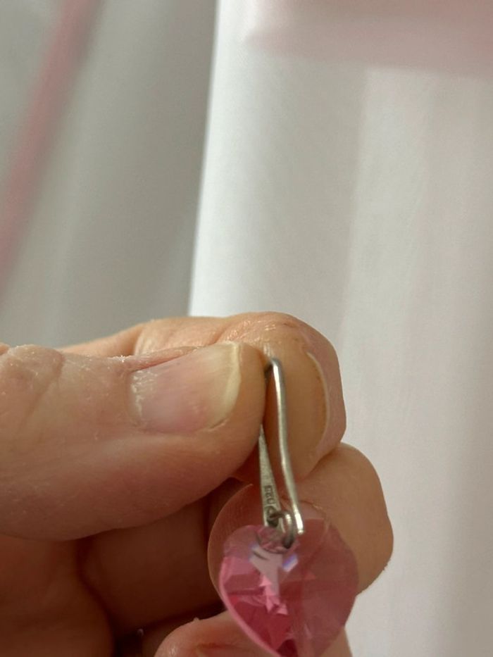 Boucles d’oreilles cœur Swarovski - photo numéro 5