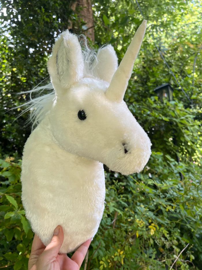 Tête de licorne peluche féérique a crochet au mur - photo numéro 13