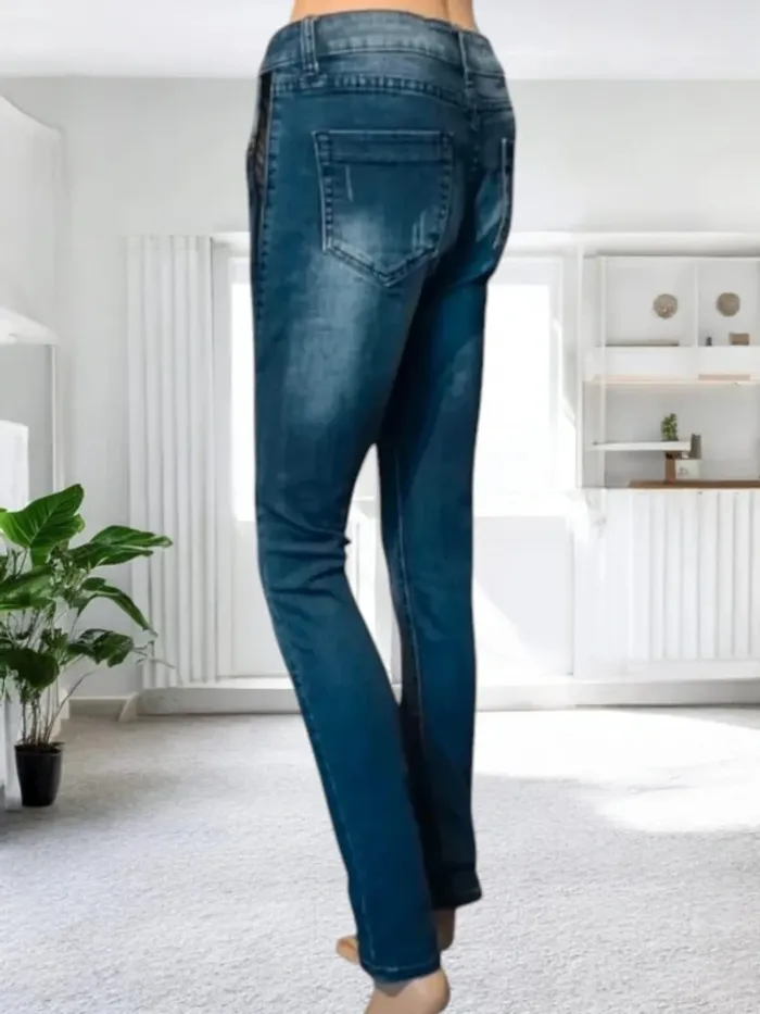 Jean Azerty paris ,coupe slim ,taille basse ,texture stretch - photo numéro 3