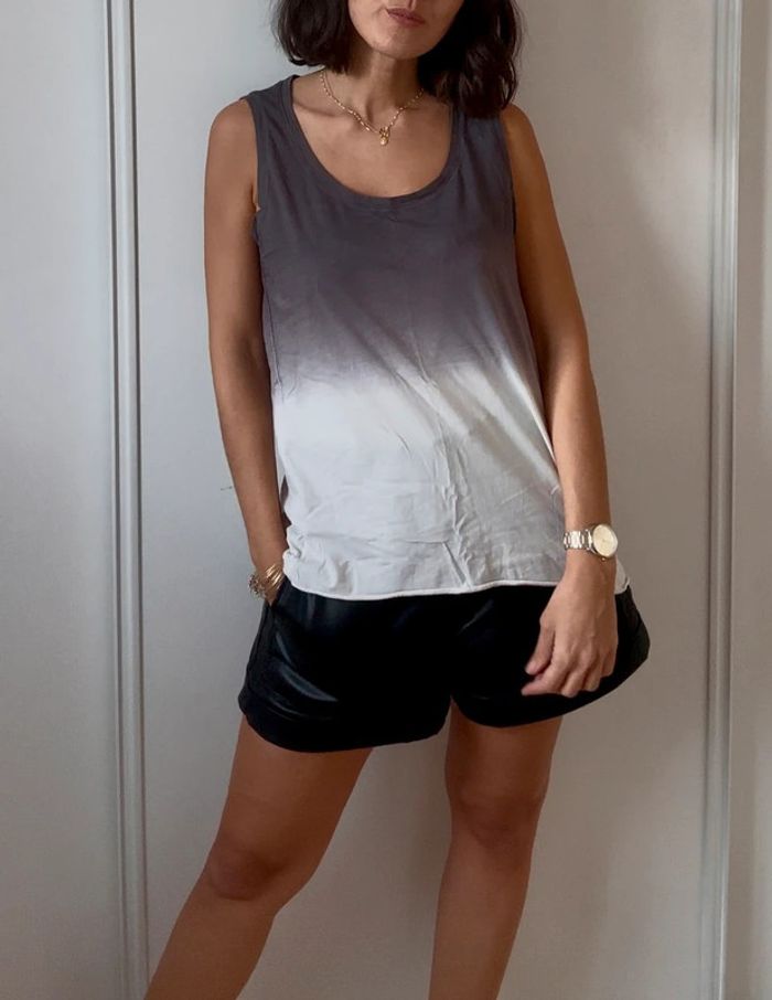 Débardeur tie and dye gris et blanc taille M - danza - neuf sans étiquette - photo numéro 3