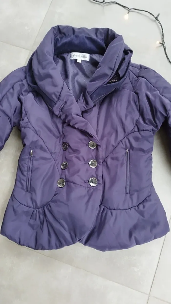 Manteau matelassé violet t 38
