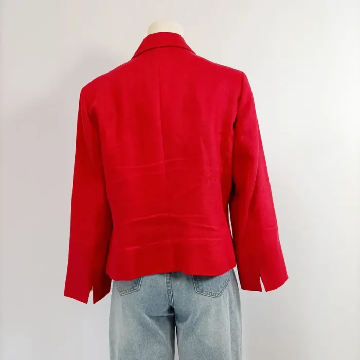 Veste été habillée  rouge fermé avec un lien (A1005) - photo numéro 6