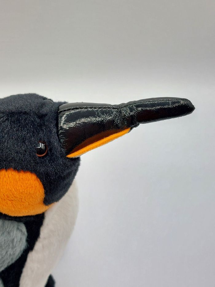 Peluche doudou pingouin manchot MARINELAND blanc gris orange noir 30 cm - photo numéro 6