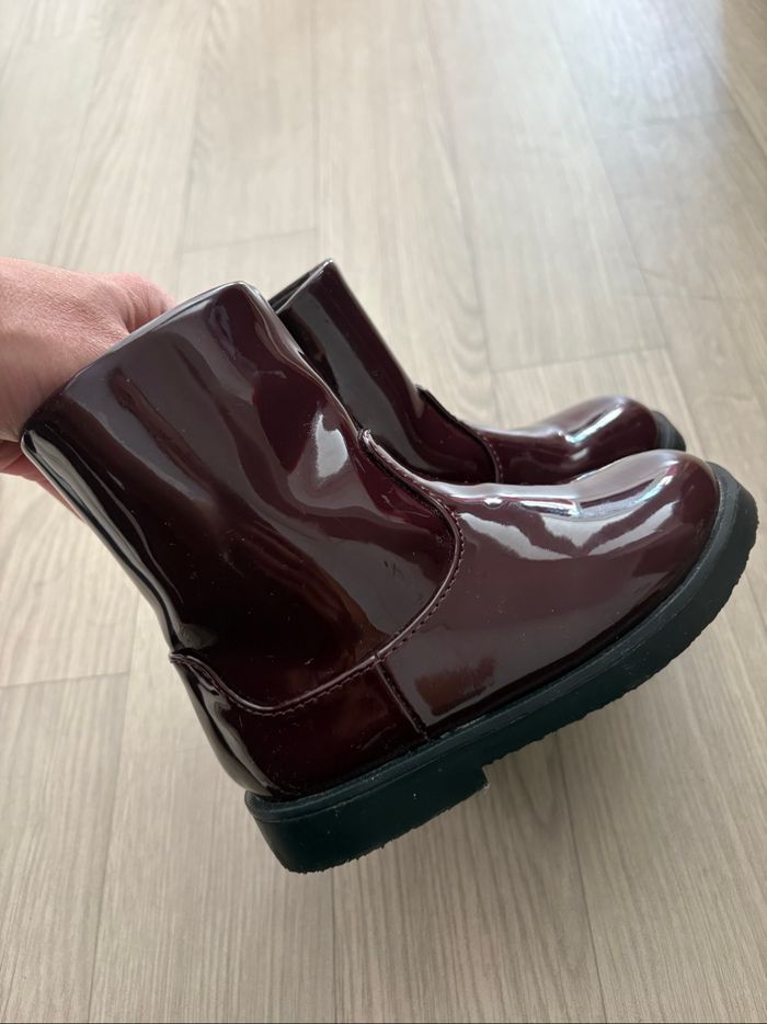 Bottes fille Zara bordeaux taille 23 neuve portée une fois - photo numéro 2