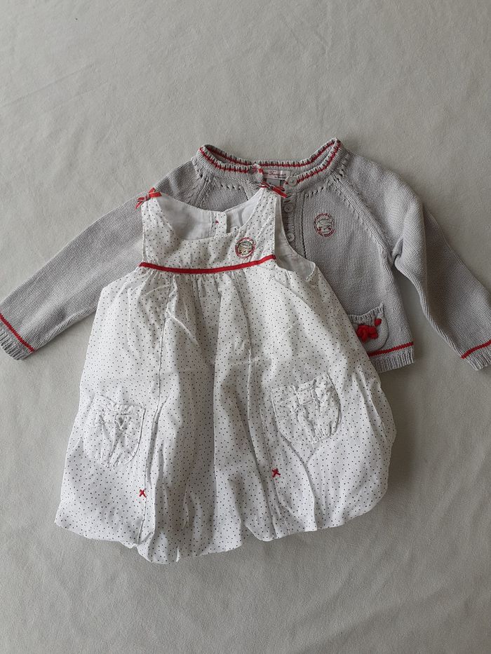 Ensemble robe et gilet été 6 mois