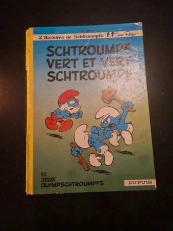 Bd  schtroumpfs vert  et  vert schtroumpfs  EO  1973