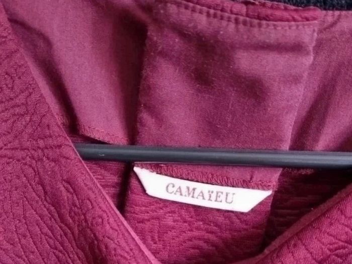 Blouse épaisse bordeaux - photo numéro 5