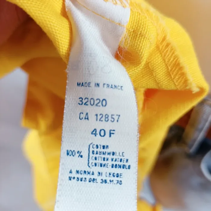 Blouse jaune boutonnée Jousse Executive – col carré, taille 40, 100 % coton A949 - photo numéro 6