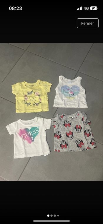 Lot tee shirt fille 3 mois 