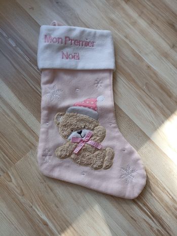 Chaussette et bonnet Noël "mon premier Noël"