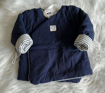 Neuf (non porté) 🏷🤩😍💙 superbe veste / gilet molleton  reversible mixte 3 mois 💙😍🤩