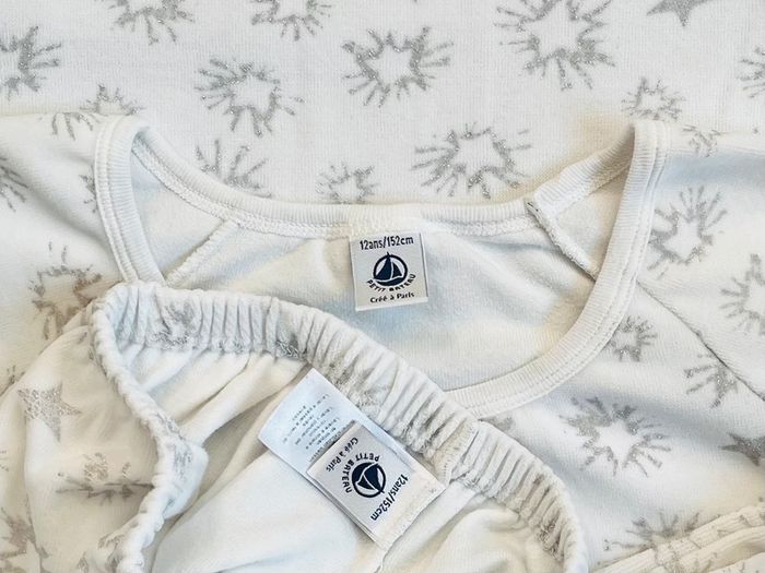 Pyjama chaud en velours scintillant collection Noël Petit bateau T-12 ans - photo numéro 5