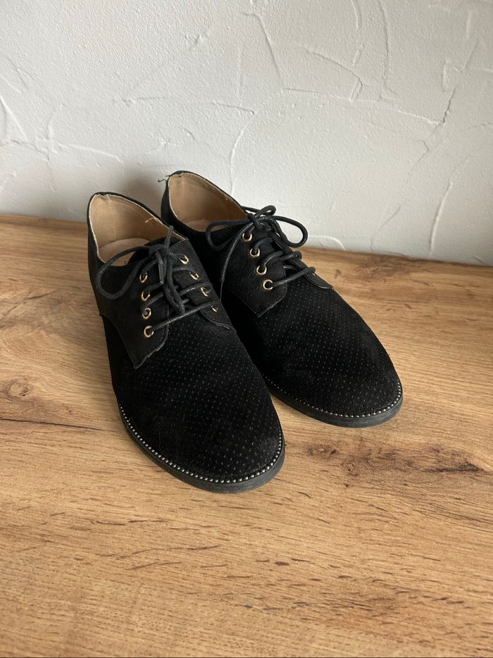 Chaussures noires à lacets style derby - pointure 40 - photo numéro 3