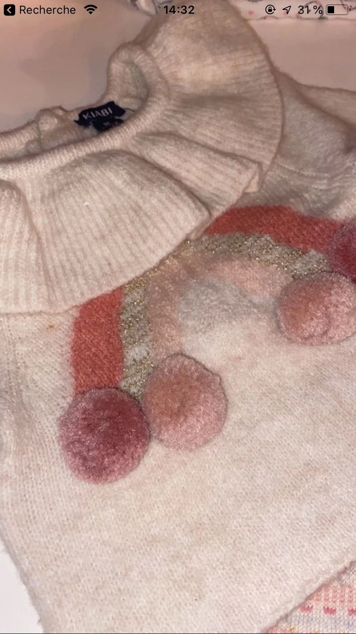 Ensemble en maille fille 1 mois - photo numéro 2